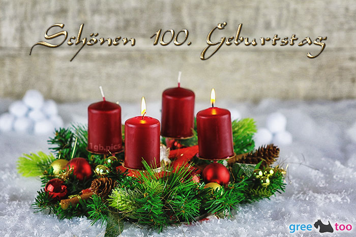 Adventskranz Rot 2 Schoenen 100 Geburtstag Bild - 1gb.pics