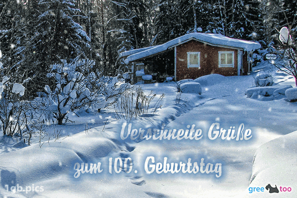 Verschneite Gruesse Zum 100 Geburtstag