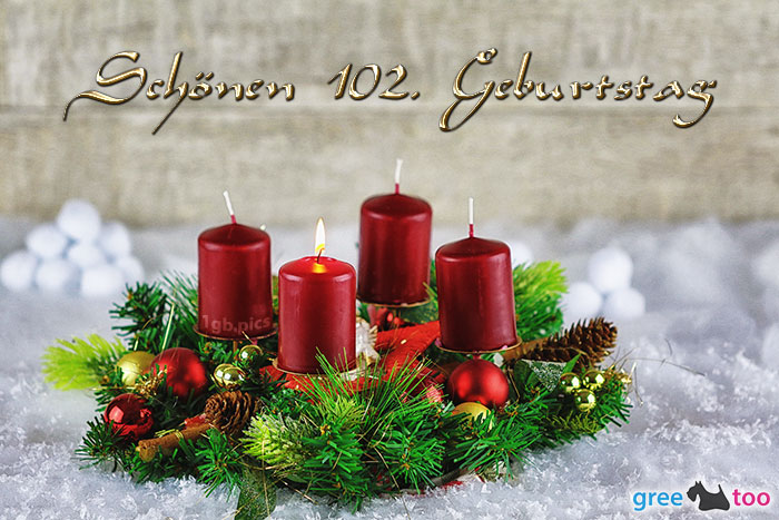 Adventskranz Rot 1 Schoenen 102 Geburtstag Bild - 1gb.pics