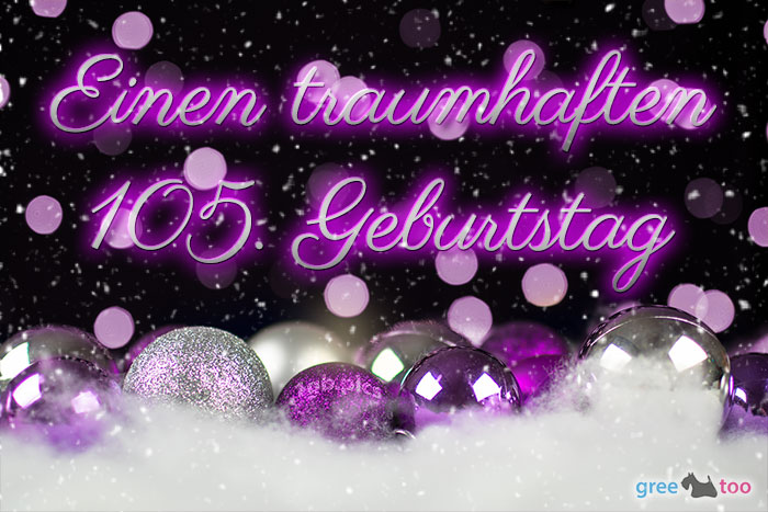Traumhaften 105 Geburtstag