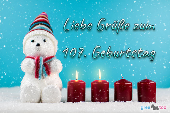 Liebe Gruesse Zum 107 Geburtstag Bild - 1gb.pics