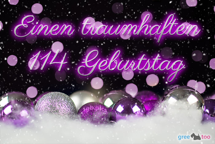 Traumhaften 114 Geburtstag