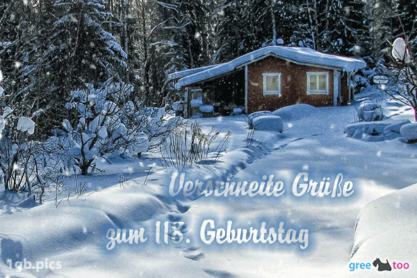 Verschneite Gruesse Zum 118 Geburtstag Bild - 1gb.pics