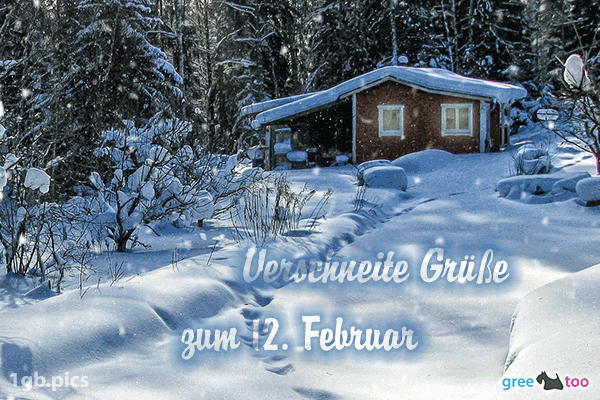 Verschneite Gruesse Zum 12 Februar Bild - 1gb.pics