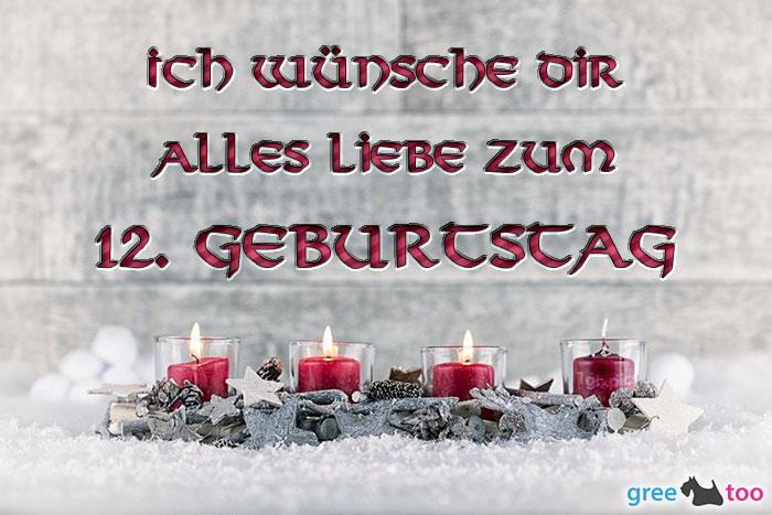 Adventskerzen 3 Alles Liebe 12 Geburtstag