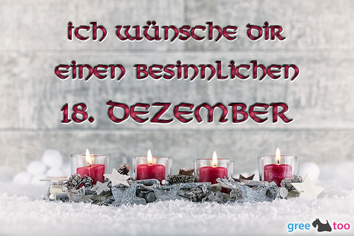 Adventskerzen 4 Besinnlichen 18 Dezember