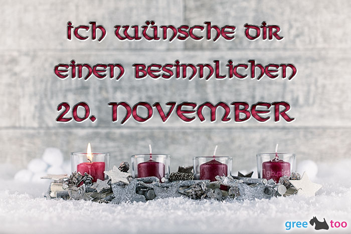 Adventskerzen 1 Besinnlichen 20 November