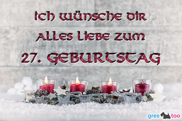 Adventskerzen 3 Alles Liebe 27 Geburtstag
