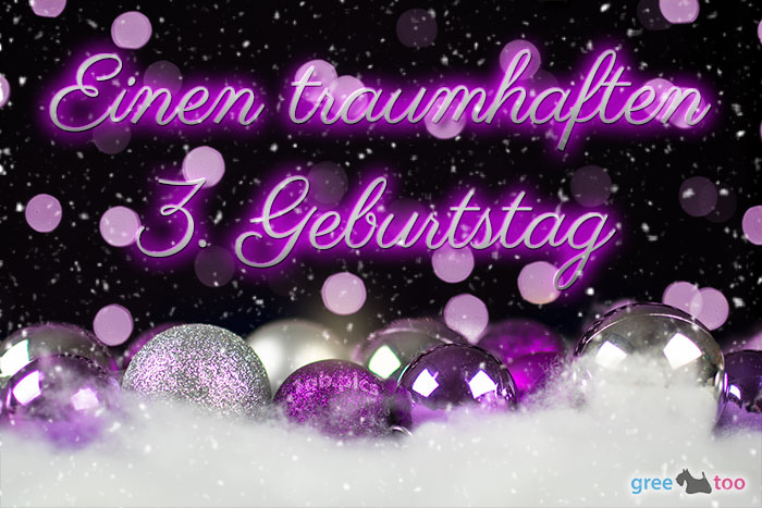 Traumhaften 3 Geburtstag