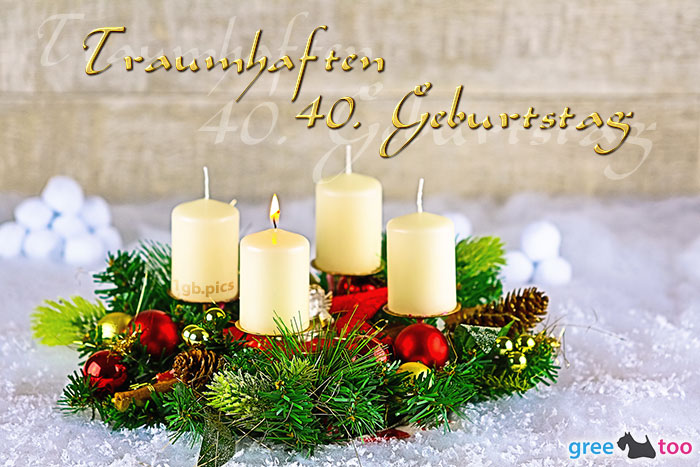 Adventskranz Beige 1 Traumhaften 40 Geburtstag