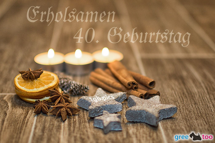 Advent Teelichter 3 Erholsamen 40 Geburtstag