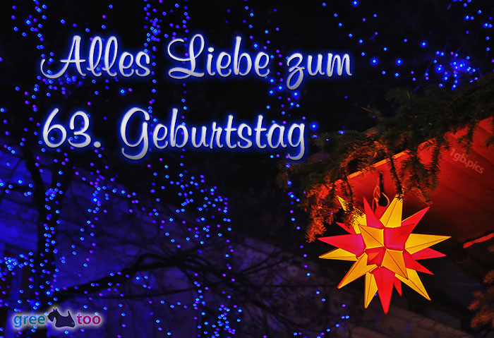 Stern Lichter Alles Liebe 63 Geburtstag Bild - 1gb.pics