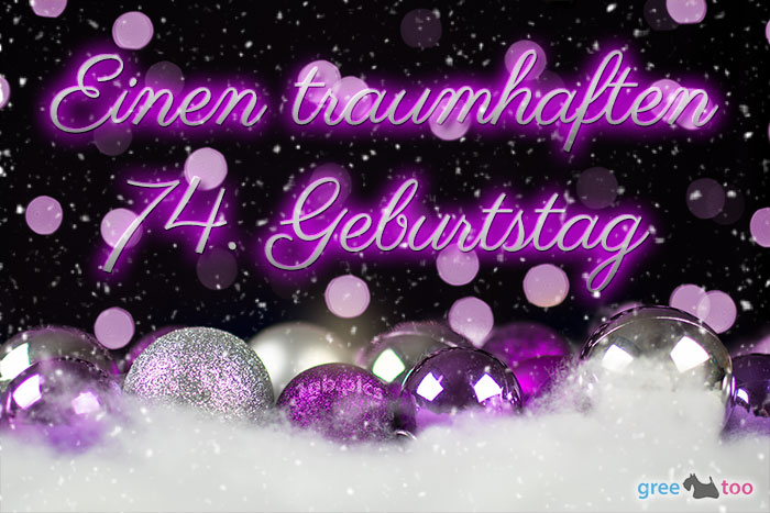 Traumhaften 74 Geburtstag