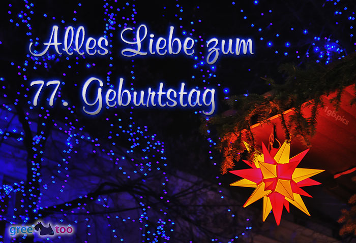 Stern Lichter Alles Liebe 77 Geburtstag