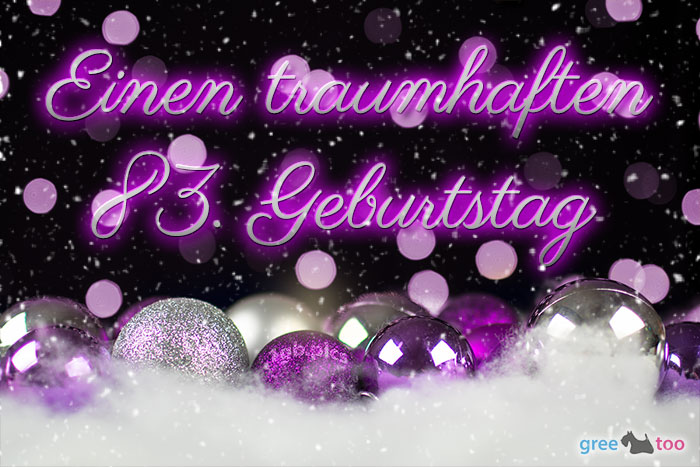 Traumhaften 83 Geburtstag