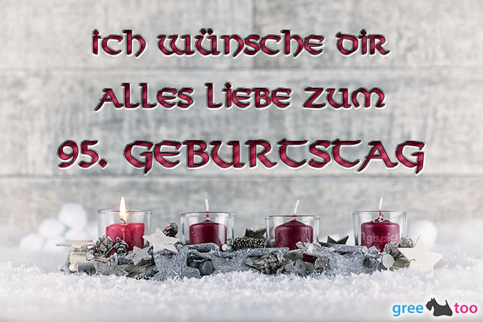 Adventskerzen 1 Alles Liebe 95 Geburtstag