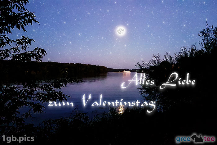 Mond Fluss Alles Liebe Zum Valentinstag