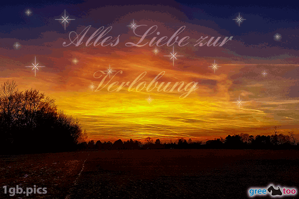 Sonnenuntergang Alles Liebe Zur Verlobung Bild - 1gb.pics