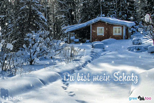 Verschneite Gruesse Du Bist Mein Schatz Bild - 1gb.pics