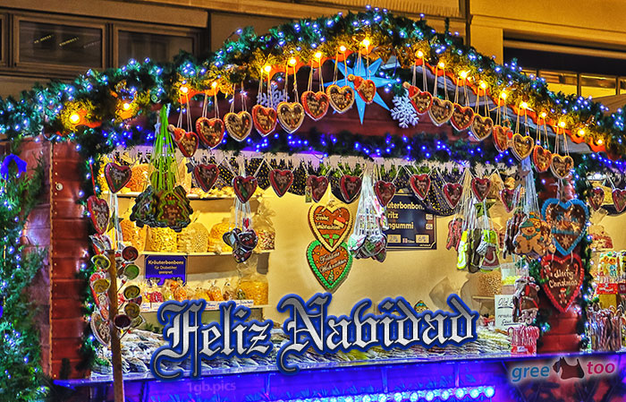 Weihnachtsmarktbude Feliz Navidad