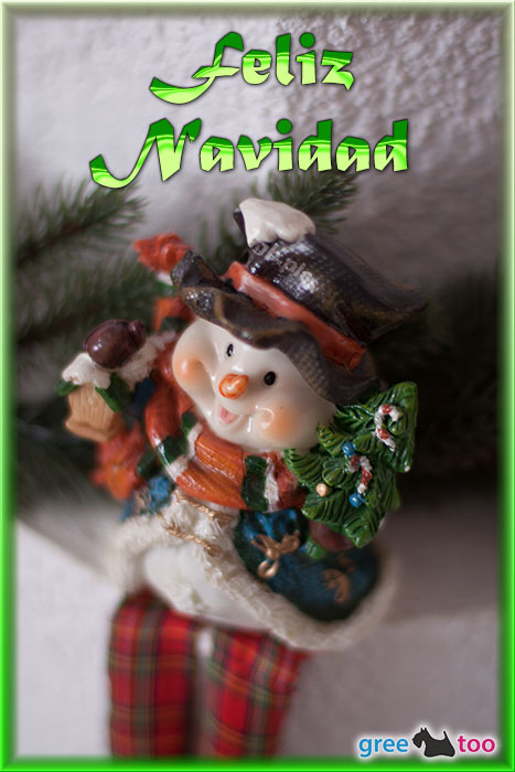 Schneemann Feliz Navidad