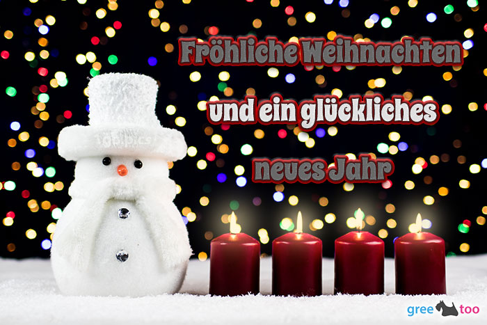 Froehliche Weihnachten Glueckliches Neues Jahr