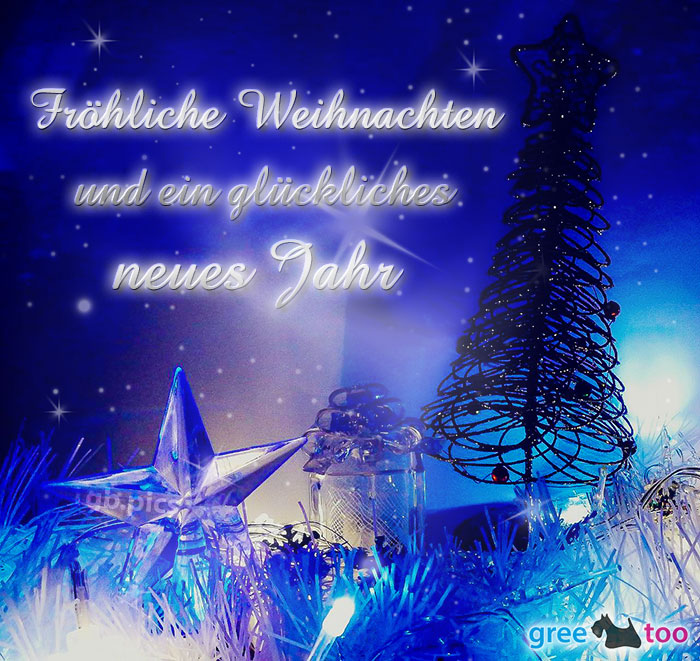 Froehliche Weihnachten Glueckliches Neues Jahr