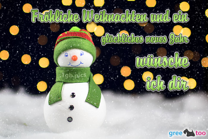 Froehliche Weihnachten Glueckliches Neues Jahr