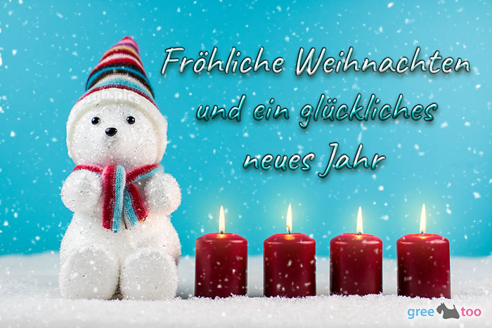 Froehliche Weihnachten Glueckliches Neues Jahr