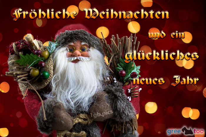 Froehliche Weihnachten Glueckliches Neues Jahr