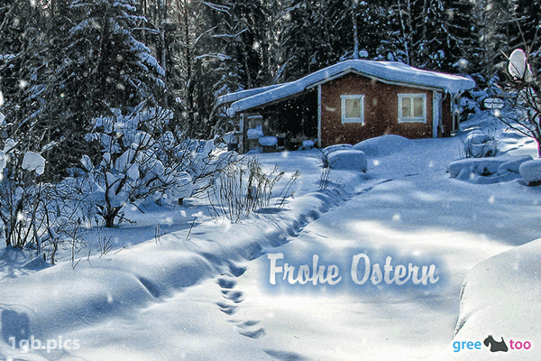 Verschneite Gruesse Frohe Ostern Bild - 1gb.pics