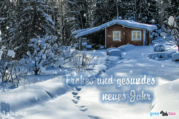 Verschneite Gruesse Frohes Und Gesundes Neues Jahr Bild - 1gb.pics