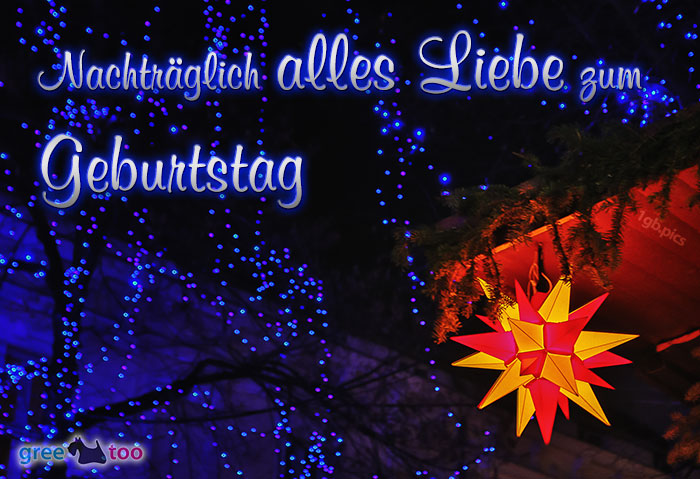 Stern Lichter Nachtraeglich Alles Liebe Geburtstag