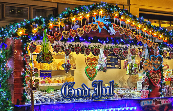 Weihnachtsmarktbude God Jul Bild - 1gb.pics