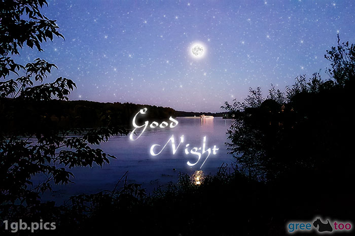 Mond Fluss Good Night Bild - 1gb.pics