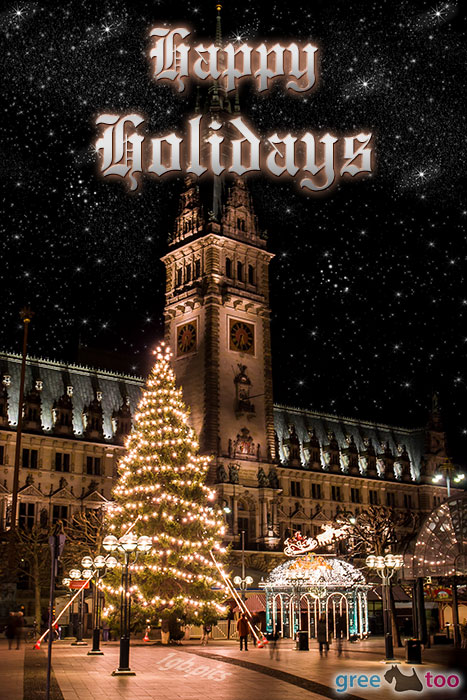 Weihnachtsrathaus Happy Holidays