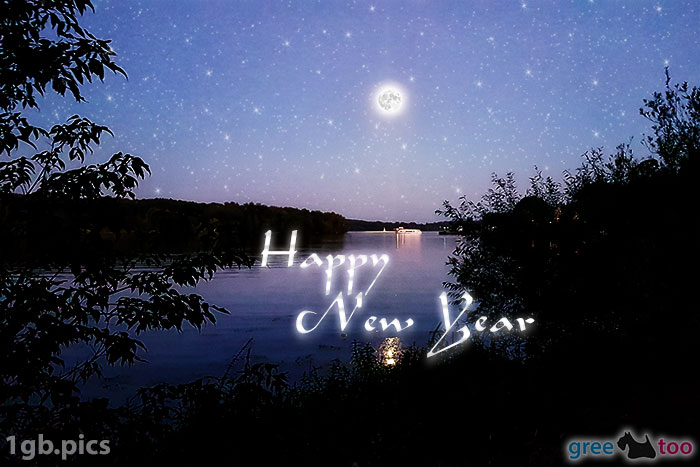 Mond Fluss Happy New Year Bild - 1gb.pics