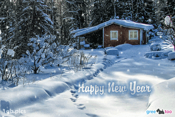 Verschneite Gruesse Happy New Year Bild - 1gb.pics
