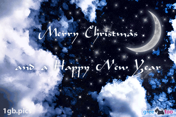 Nacht Wolken Merry Christmas Happy New Year