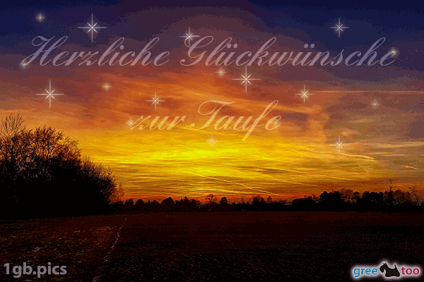 Sonnenuntergang Herzliche Glueckwuensche Zur Taufe Bild - 1gb.pics