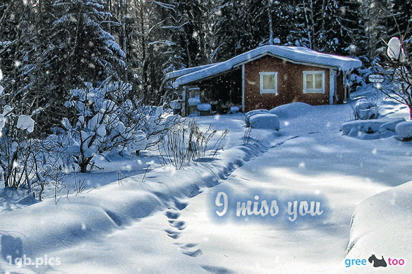 Verschneite Gruesse I Miss You Bild - 1gb.pics