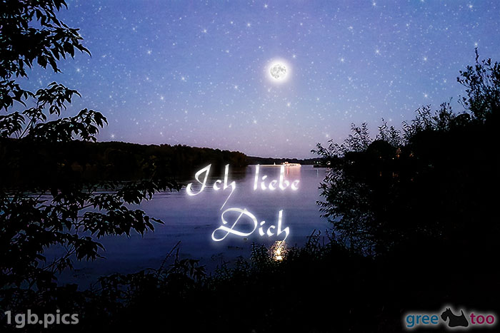 Mond Fluss Ich Liebe Dich