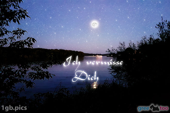 Mond Fluss Ich Vermisse Dich