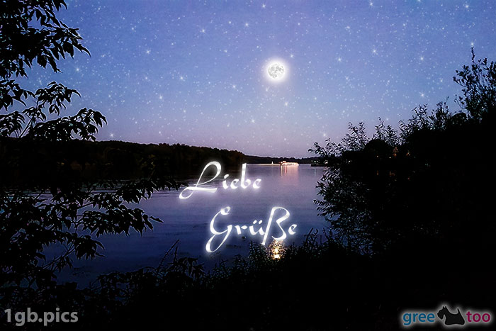 Mond Fluss Liebe Gruesse