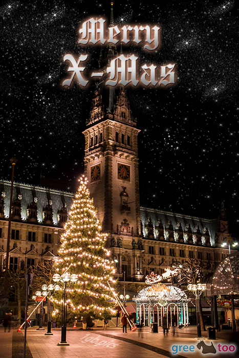 Weihnachtsrathaus Merry X Mas