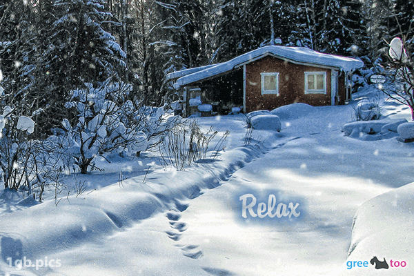 Verschneite Gruesse Relax Bild - 1gb.pics