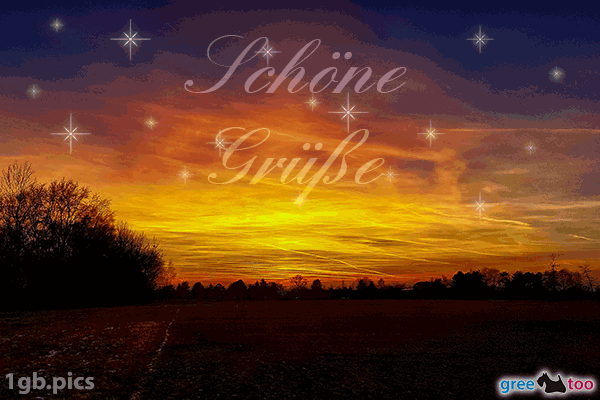 Sonnenuntergang Schoene Gruesse Bild - 1gb.pics