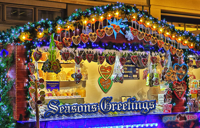 Weihnachtsmarktbude Seasons Greetings