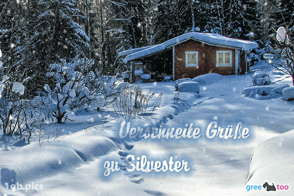 Verschneite Gruesse Zu Silvester Bild - 1gb.pics