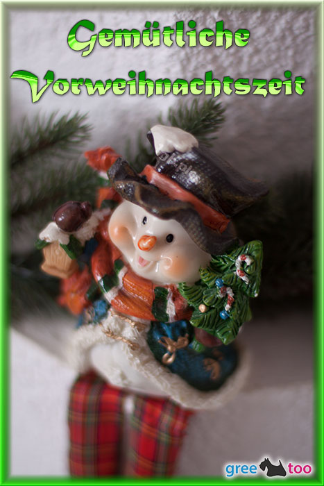 Schneemann Gemuetliche Vorweihnachtszeit